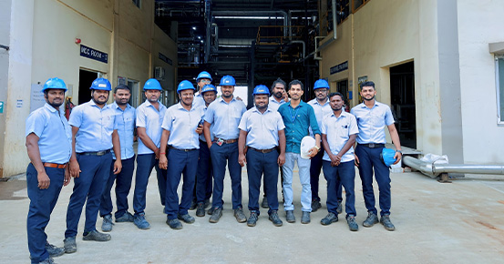 WEIXIAN's Indian engineer offer on-site technical services and ESP maintenance for our Indian client